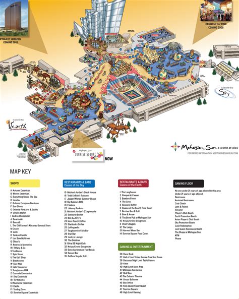 Mohegan casino mapa